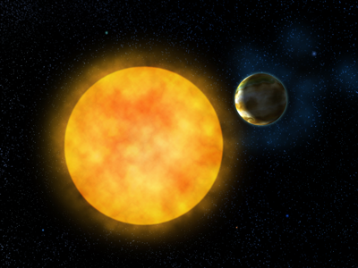 Imaginary picture of exoplanet